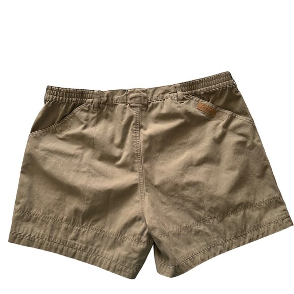 Cabelas Mens Cargo Shorts Khaki & Gray Elastic Waist 6 Pockets Hunting Camping - Picture 3 of 10